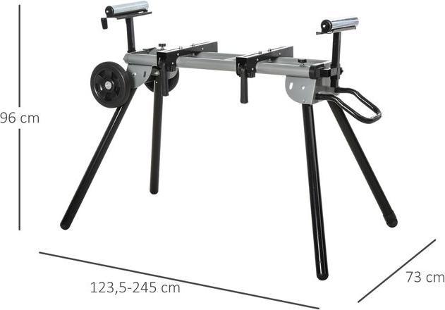 Produktbild Swisshandel24 Untergestell für Kappsägen Arbeitstisch für Kapp- und Gehrungssägen Sägengestell Kappsäge Stahl Schw (73 cm, 245 cm)