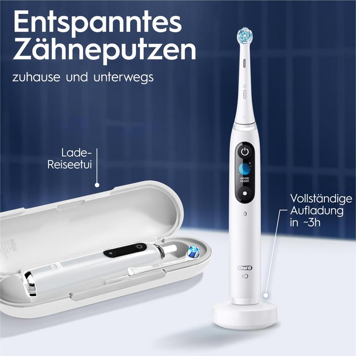 Actual product image Oral-B iO Series 9, White Alabaster Luxe Edition Elektrische Zahnbürste (Oscillating toothbrush)
