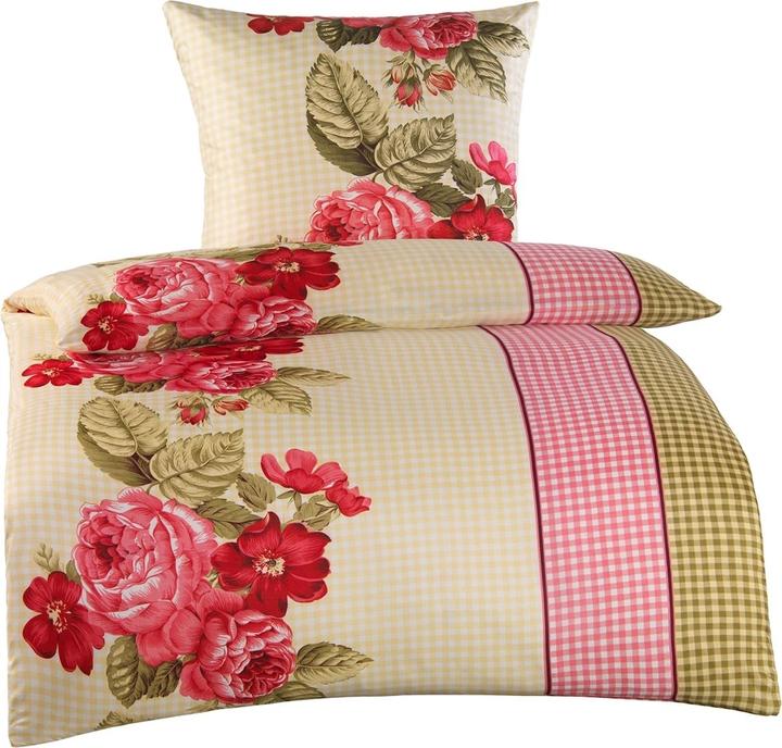 Actual product image HTI-Living Bedding 2-piece 135 x 200 Microfibre Beige/Pink (Bedding set, 135 x 200 cm)