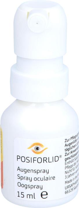 Actual product image Ursapharm POSIFORLID eye spray (without preservatives & fragrances), 15 ml SPR (15 ml, 15 ml solution, Posiforlid eye spray)
