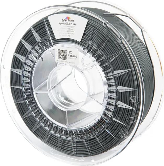 Actual product image Filament PC 275 Iron Grey 1.75mm 1kg (Carbon, 1.75 mm, 1000 g, Grey)