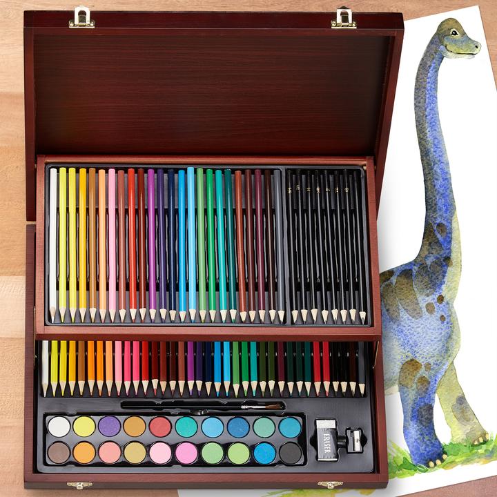 Image du produit Relaxdays Mallette coloriage (Marron, 8 x)