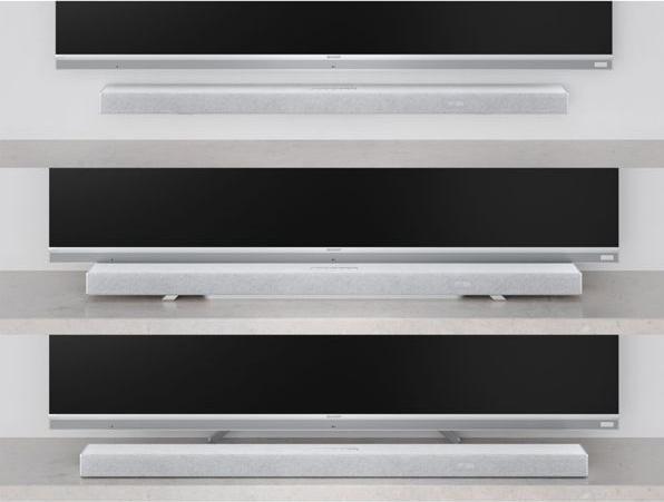 Actual product image Sharp Speakers HT-SBW53121(SL) Q 3.1.2 Dolby Atmos/ DTS:X Soundbar with Wireless Subwoofer, Silver | (360 W, 3.1 Channel)