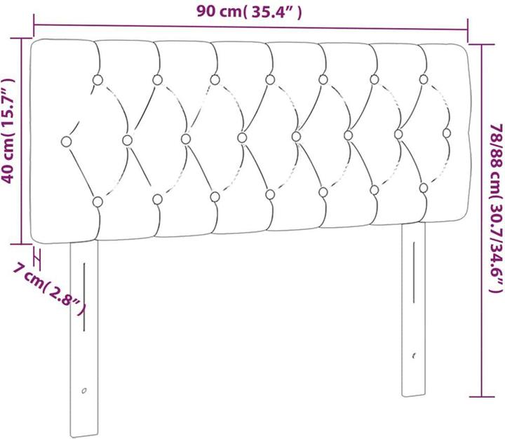 Actual product image VidaXL Naoma (90 x 7 x 78/88 cm)