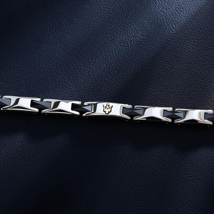 Immagine prodotto Maserati Bracciale in ceramica (21.50 cm, Acciaio inossidabile, Ceramica)