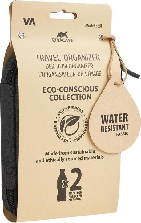Actual product image Rivacase 5631 Suzuka Eco Travel Organizer Schwarz