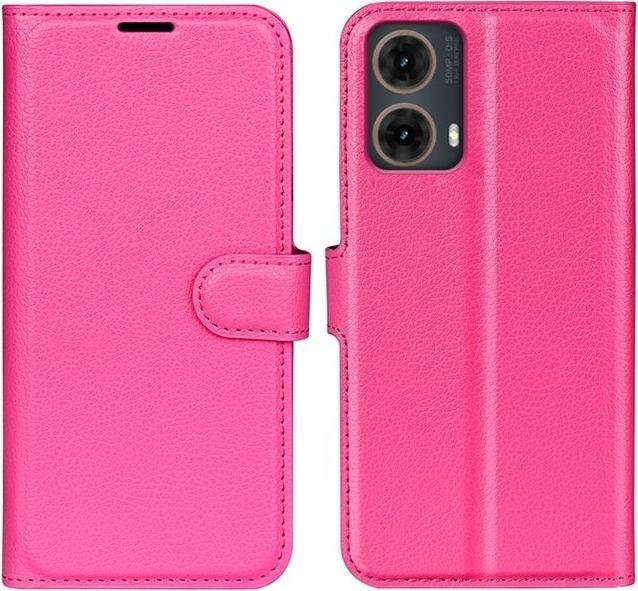 Actual product image MU Classic Litchi Leather Bookcover Series (Motorola Moto G85)