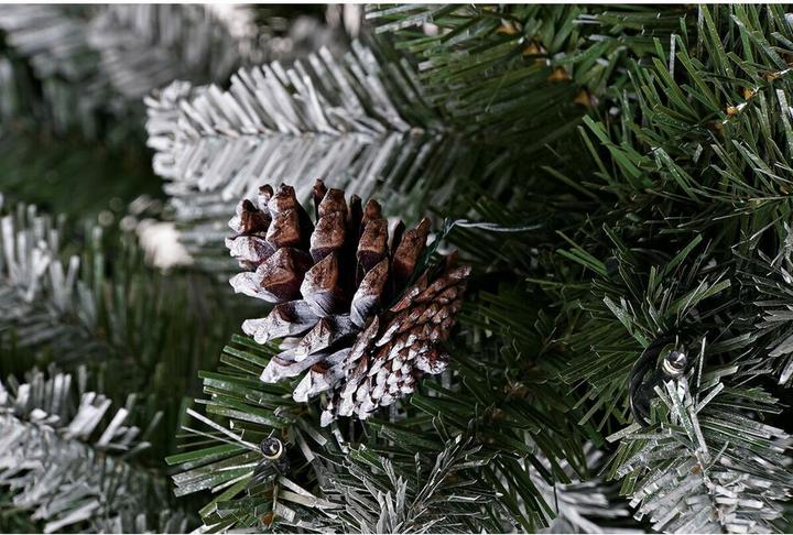 Actual product image DKD Home Decor Christmas tree White Red Green PVC Pineapple Snowy 125 x 125 x 210 cm (210 cm)