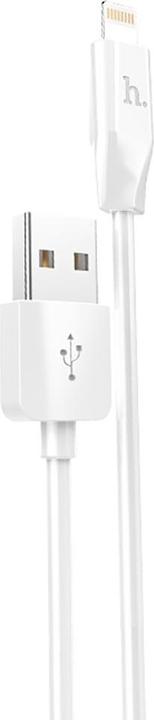 Actual product image Hoco - Data Cable Rapid (X1) - USB-A to Lightning, 10.5W, 2.4A, 2m - White (2 m, USB 3.2 Gen 1, 10.50 W)