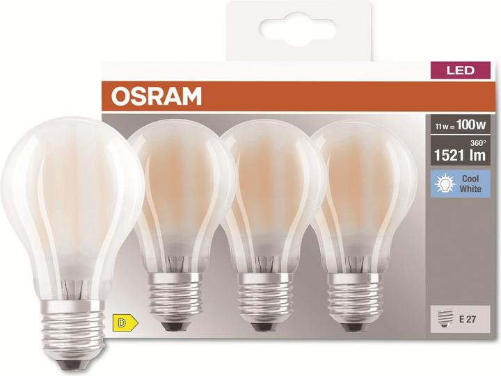 Actual product image Osram Classic (E27, 11 W, 1521 lm, 3 x, D)