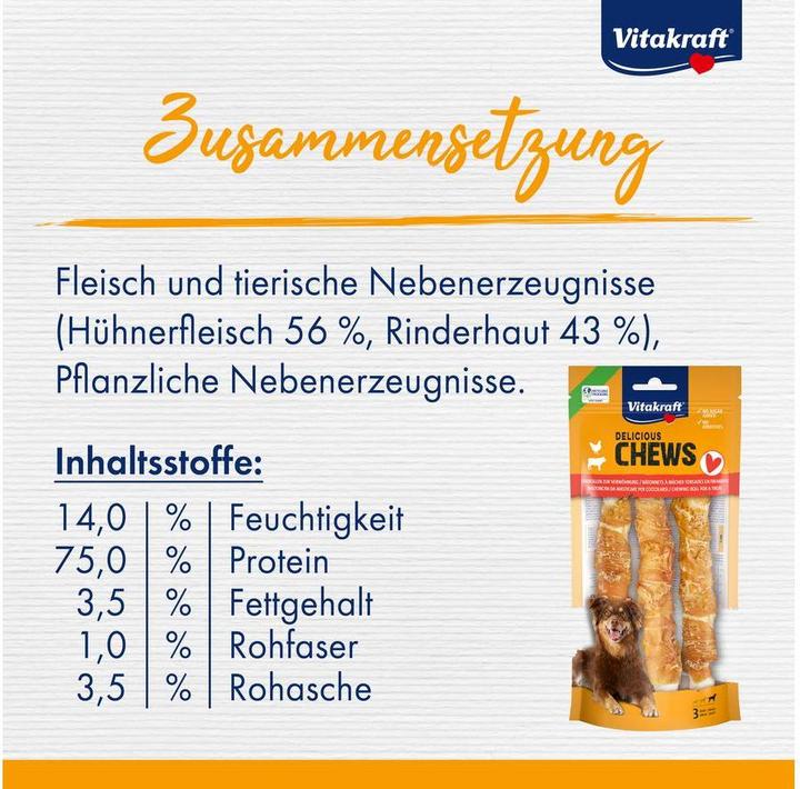 Produktbild Vitakraft Delicious Kaurollen (Junior, Senior, Adult, 3 Stk., 140 g)