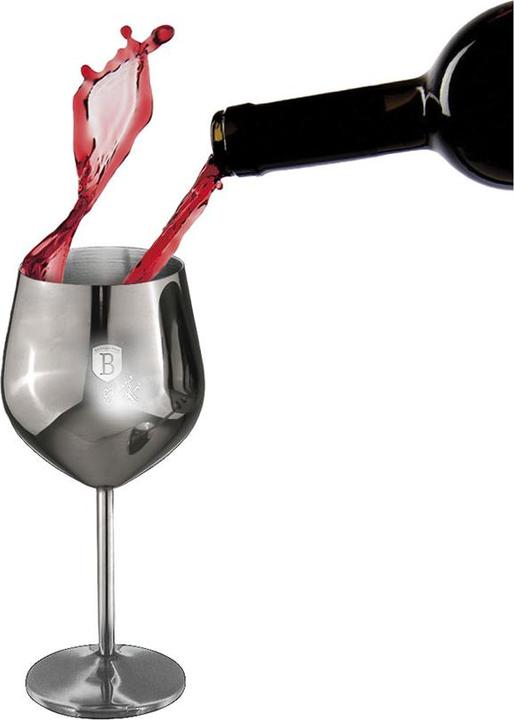 Produktbild BerlingerHaus Haus Edelstahl Weingläser 2 Stück Matte Black Collection (55 cl, 2 Gläser, Weingläser Set)