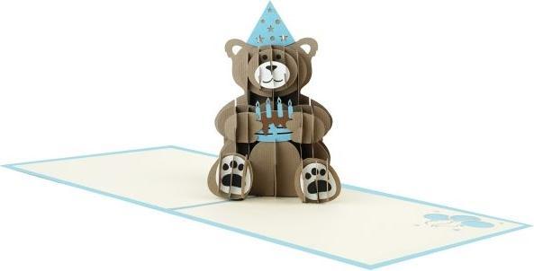 Produktbild MU Classic 3D Pop-Up Geburtstags Glückwunschkarte - Bär (1 Stk.)