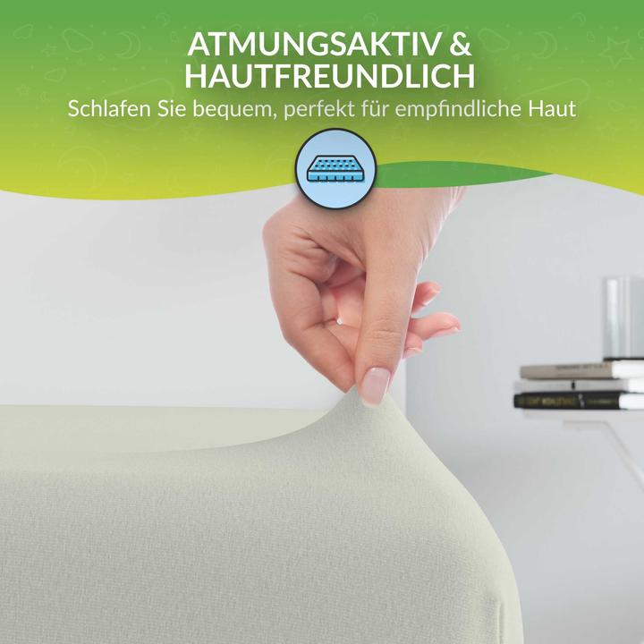 Actual product image Etérea Microfibre Jersey Fitted Sheet (90 x 200 cm, 100 x 200 cm)