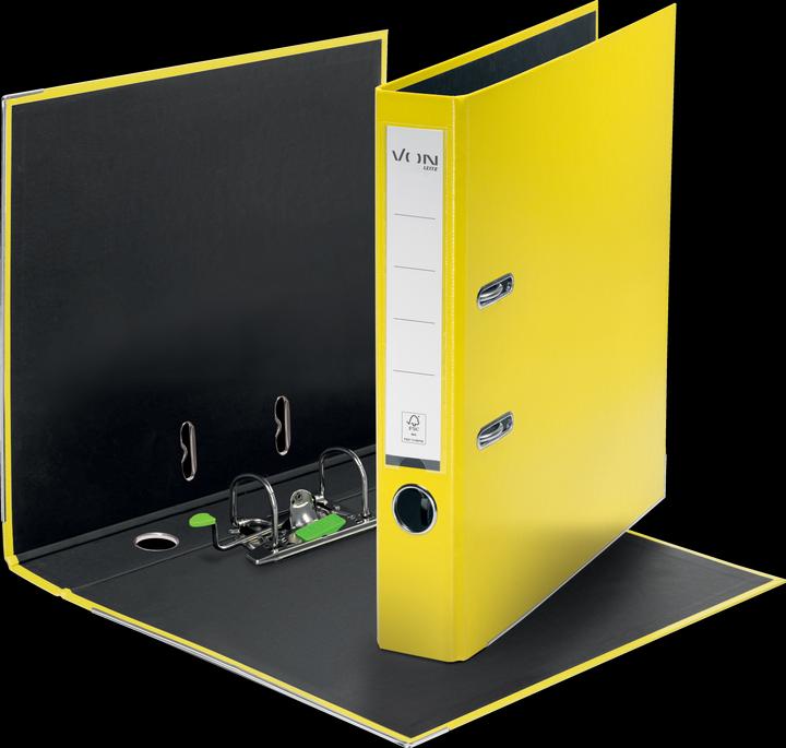 Immagine prodotto von Hallers Cartella con PP/carta, 5 cm, giallo (A4, 50 mm, 1 Pezzo/i)