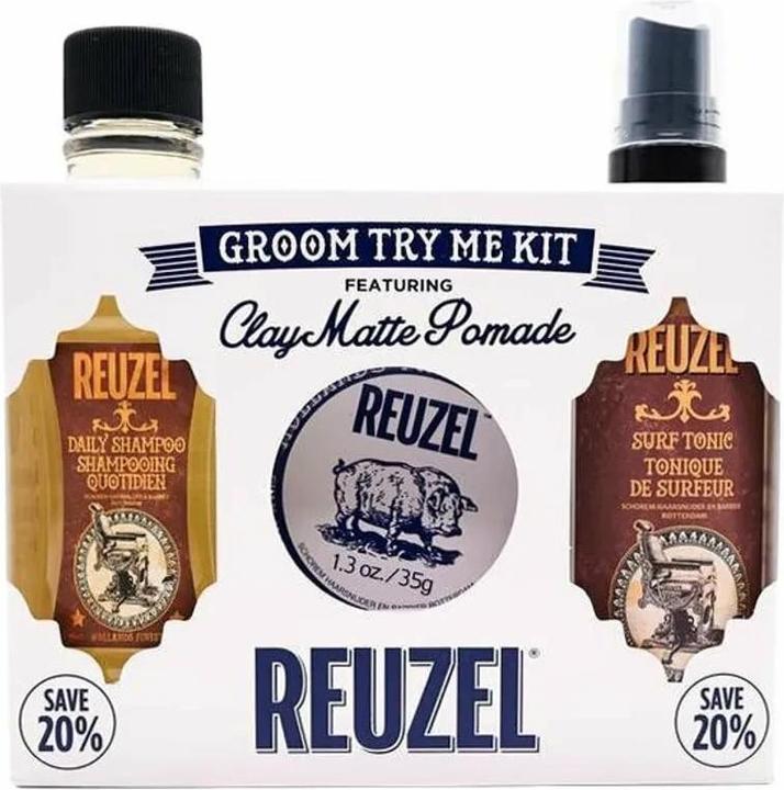 Immagine prodotto Reuzel Prova il kit Groom - Argilla opaca (Set per la cura dei capelli)