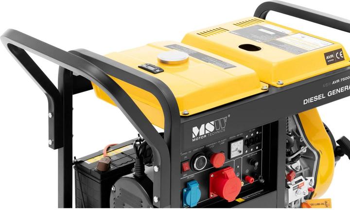 Actual product image MSW Diesel Generator - 2500 / 7500 W - 12.5 L - 230/400 V - mobile - AVR - Euro 5 (7500 W, 12.50 l)