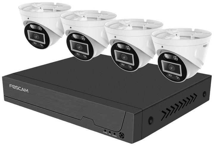 Immagine prodotto Foscam FNA108 E T4 2T (nero, FNA108E NVR PoE a 8 canali, 4x telecamera T8EP) (3840 x 2160 pixel)