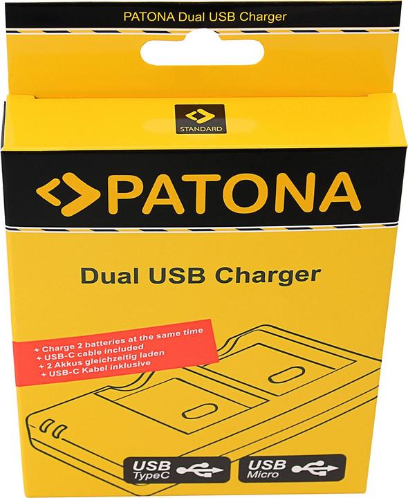 Actual product image Patona Dual Charger FM500H (Camera battery charger)