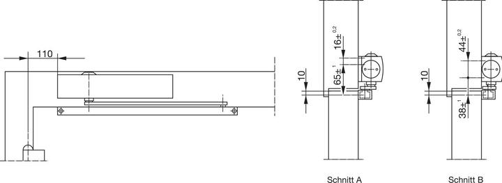 Actual product image Geze Door closer TS 5000L, EN 2-6 with guide rail, without hold-open device, silver