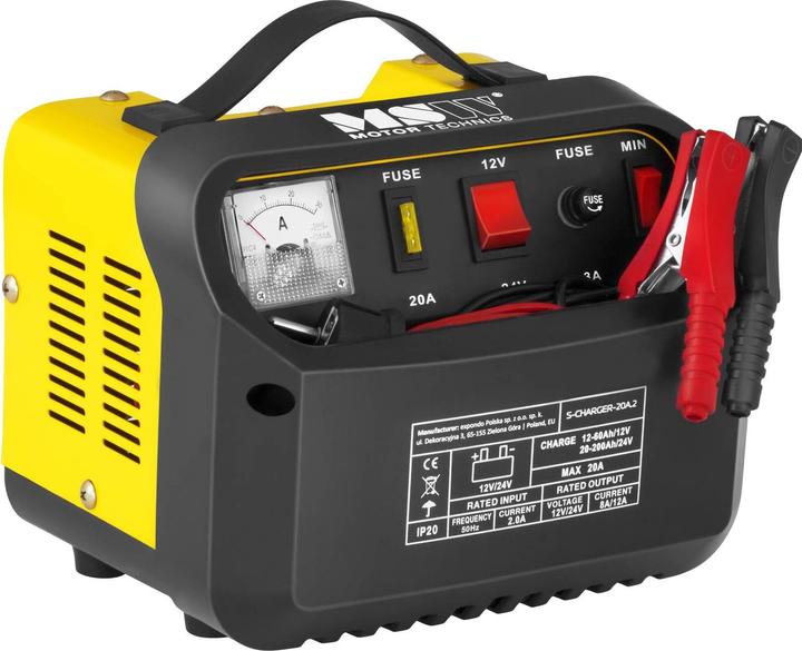 Produktbild MSW Autobatterie Ladegerät Kfz Pkw Ladegerät Batterie 12 24 V 8 12 A Werkstatt (12V, 24V, 12 A)