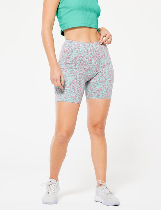 Image du produit Domyos Short cycliste femme - 500 imprimé vert (L)