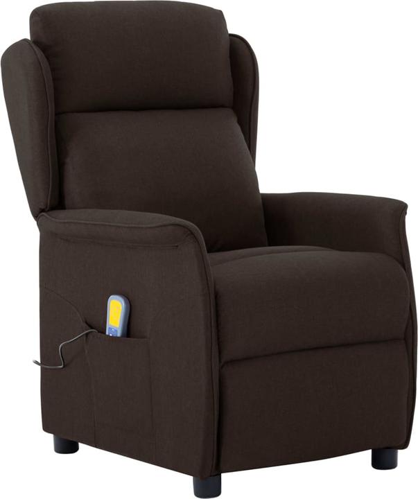 VidaXL Massagesessel Dunkelbraun Stoff