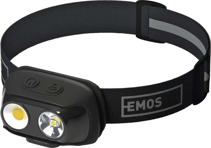 Actual product image Emos COB LED rechargeable headlamp P3542, 500lm, 130m, Li-pol 1200 mAh (500 lm)