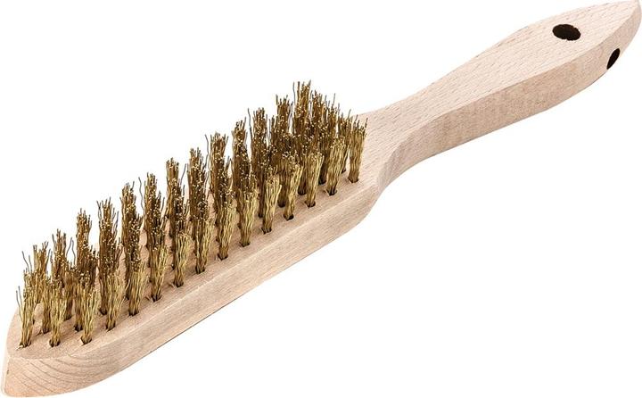 Actual product image Lessmann Hand wire brush Brass wire 5-row crimped 0.35mm Less. (0,35)