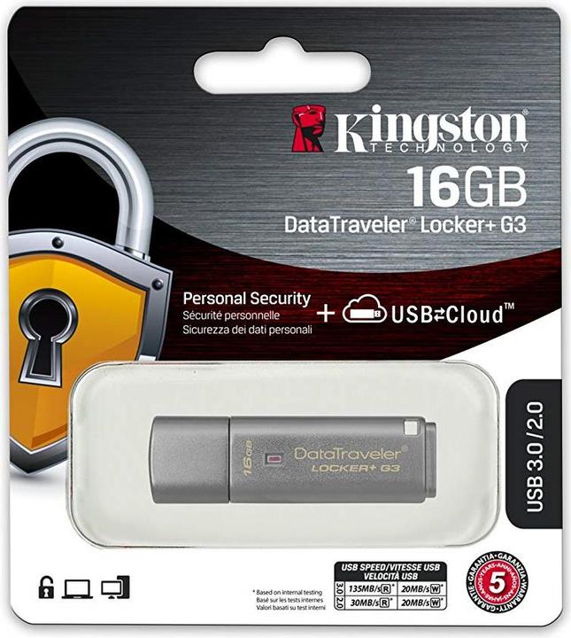 Actual product image Kingston DataTraveler Locker+ G3 (16 GB)