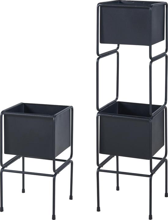 Produktbild En.Casa Pflanzenständer Sveio 2er Set Metall Schwarz