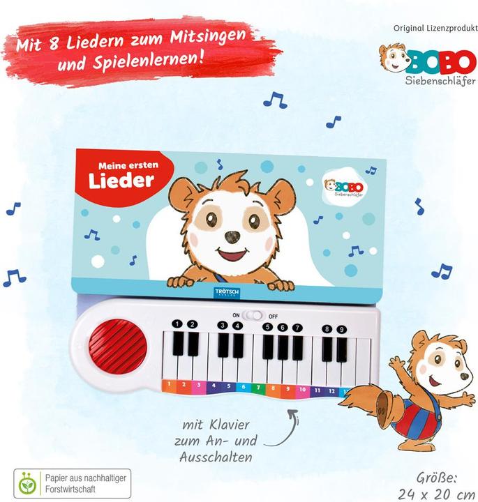Produktbild Bobo Siebenschläfer Klavierbuch Meine ersten Lieder Soundbuch Liederbuch (Deutsch)