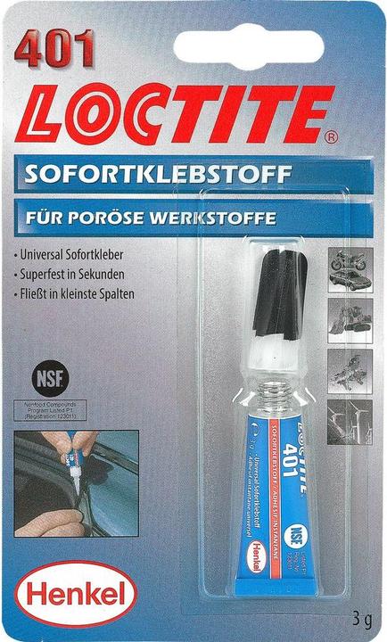 Image du produit Loctite Adhésif instantané 401 (3 g, 3000 ml)