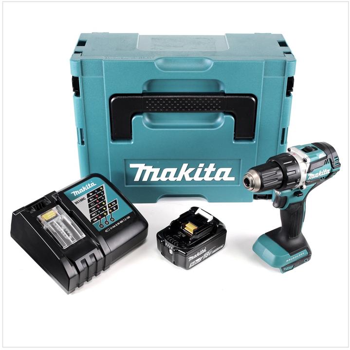 Image du produit Makita DDF 484 RT1J 18 V Perceuse visseuse sans fil Brushless 54 Nm avec boîtier Makpac + 1x Batteri (Fonctionnement sur batterie)