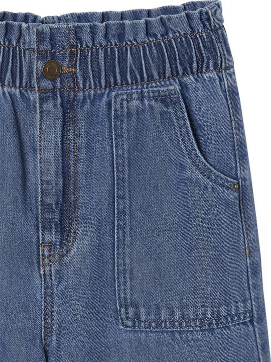 Actual product image Vertbaudet Wide girls' jeans in a worker style (122)