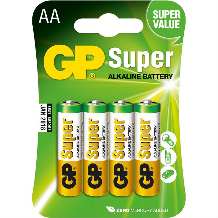 Produktbild GP Batteries Super (4 Stk., AA, 1250 mAh)
