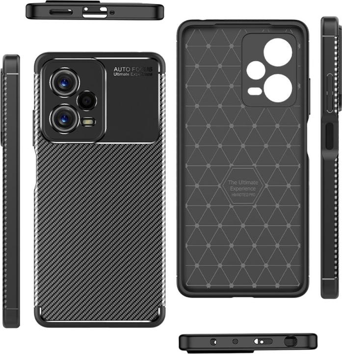 Produktbild Screenguard Xiaomi Redmi Note 12 Pro 5G Hülle Carbon Design TPU Case (Xiaomi Redmi Note 12 Pro 5G)