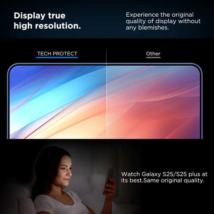 Produktbild 4Kom Tech-Protect Quick Set+ Panzerglas für Samsung Galaxy S25 - Transparent (1 Stück, Samsung Galaxy S25)