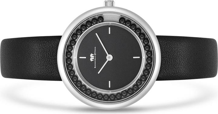 Produktbild Damen Quarzuhr Pearl Echtleder Schwarz - 32218 (Analoguhr, 32 mm)