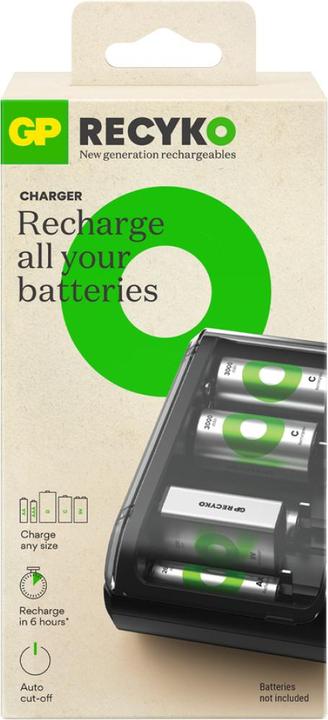 Actual product image GP Batteries Battery Recharger (1 pcs., AA, AAA, C, D, Rechargeable battery)