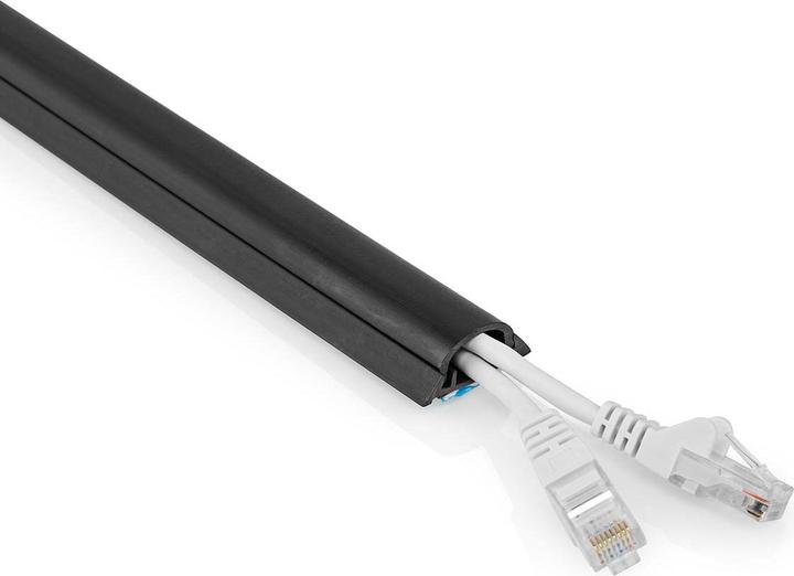 Produktbild Nedis Kabelmanagement | Röhre | 1 Stück | max. Kabeldicke: 12 mm | PVC | Schwarz (Kabelkanal, 50 cm)