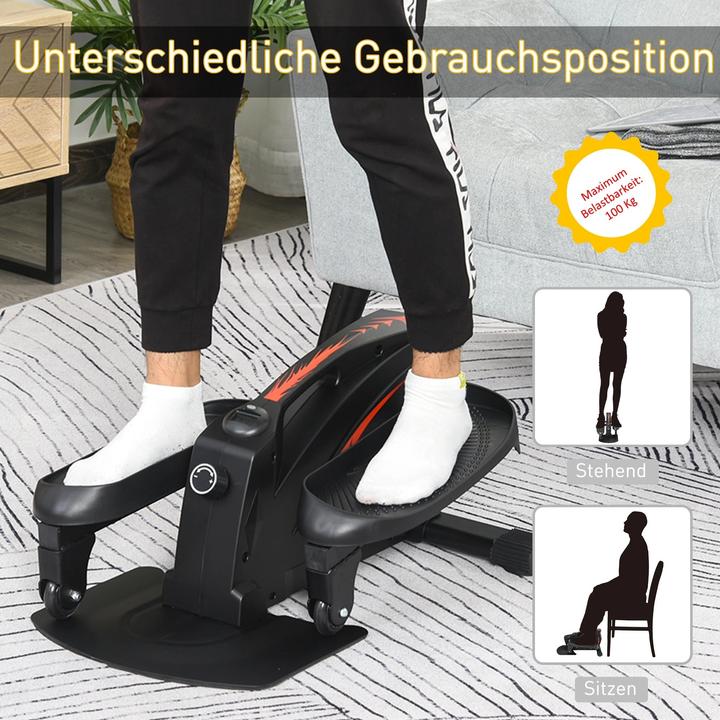 Produktbild Homcom Mini Stepper mit LCD-Monitor Heimtrainer Pedaltrainer mit stufenlos einstellbarem Widerstand