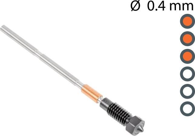 Prusa Nozzle ObXidian - 0.4 mm pour nextrudeuse (Tube de grenaillage)