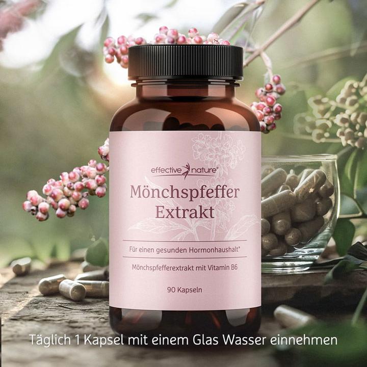 Actual product image Effective Nature Mönchspfefferextrakt (90 Piece, Capsules, 90 g)