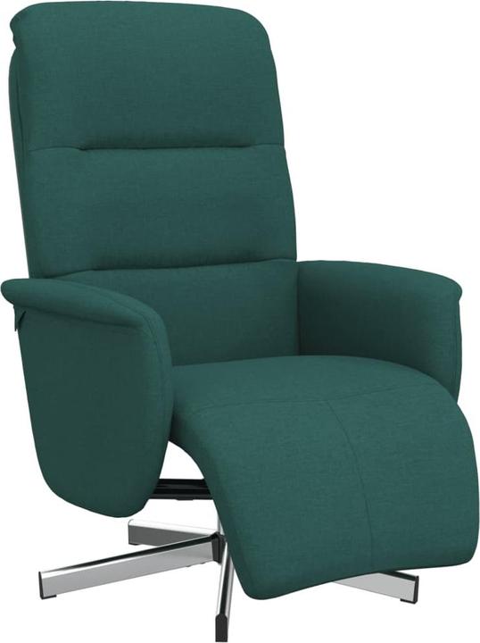 VidaXL Relaxsessel mit Fussteil Dunkelgrün Stoff,Farbe