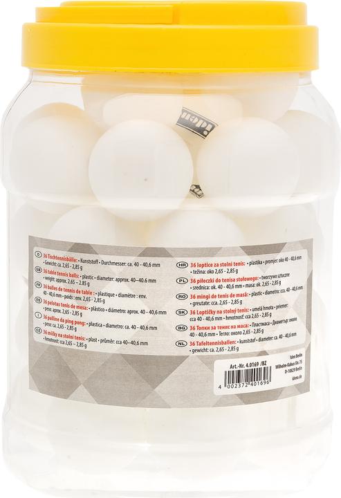 Image du produit Idena Balles de ping-pong 1 étoile blanches 36pcs en boîte (36 pcs)