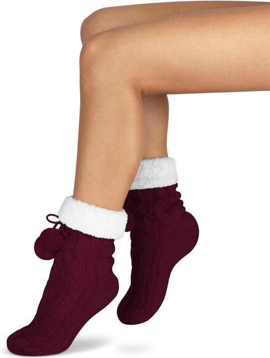 Image du produit Normani Chaussons en tricot avec pompon et ABS (Une unité par pack, 40 - 44)