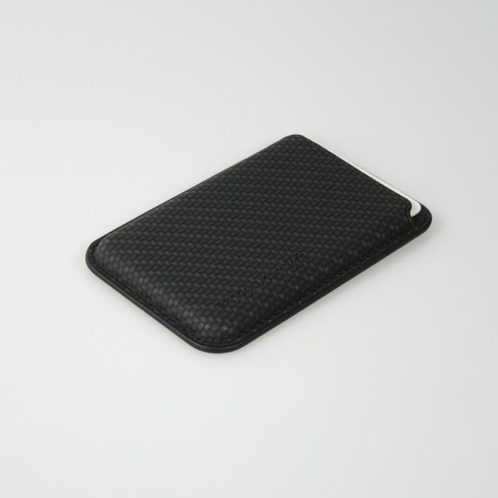 Actual product image PhoneLook Magnetic card holder Wallet Carbon effect Compatible with MagSafe (Realme 12 Pro+, Apple iPhone 12)