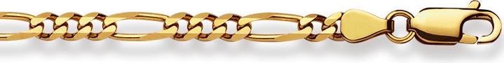 Natsumi Schmuck Armschmuck Gelbgold 18K/750 Figaro 4.5mm (21 cm, 750/18 K Gelbgold)