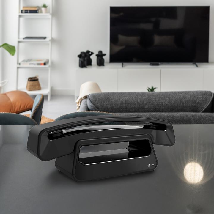 Produktbild Alcatel Epure Iconic schwarz - Einfach zu bedienendes schnurloses DECT-Design-Telefon, mit Freisprec